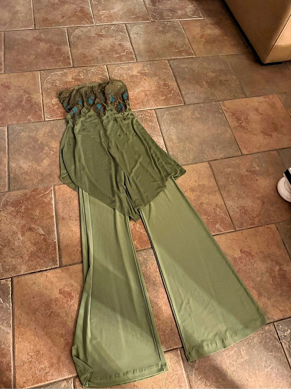 Olive Wide-Leg Jumpsuit